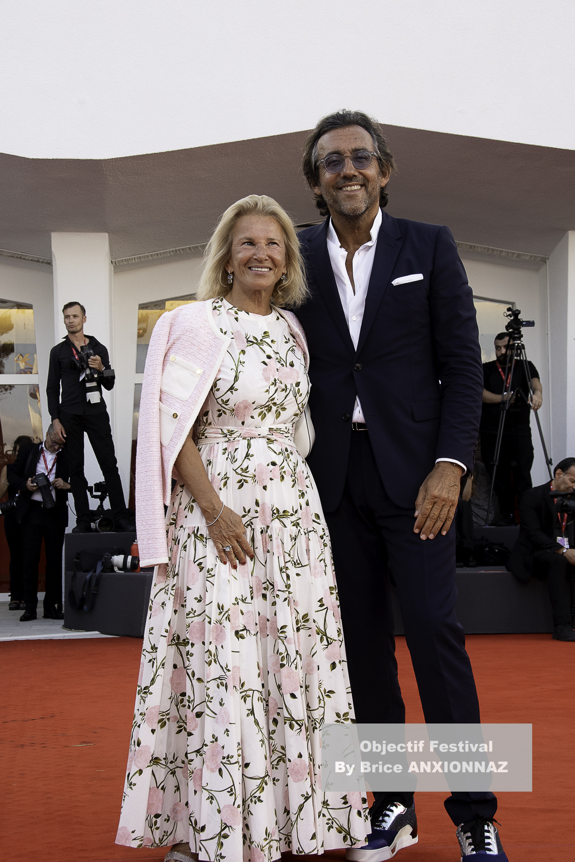 Iris Knobloch And François Breavoine / 82eme Mostra Del Cinema / Objectif Festival by Brice ANXIONNAZ