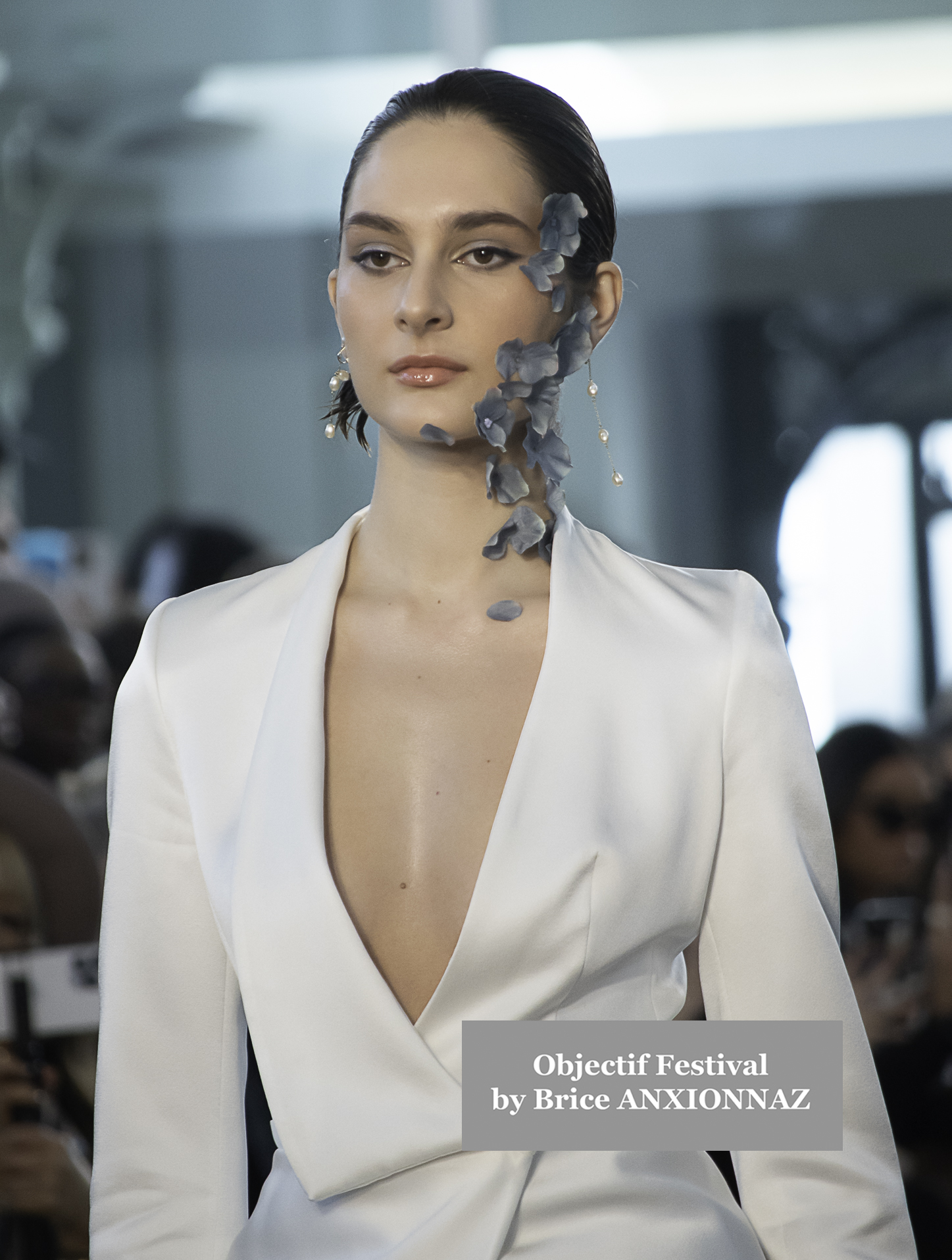 Model Global Fashion Collective - Ameris runway - Défilé attends the Day4atPFWWomenGFCEvent, France on March 6th, 2025 - Photos by Brice ANXIONNAZ (Objectif Festival)